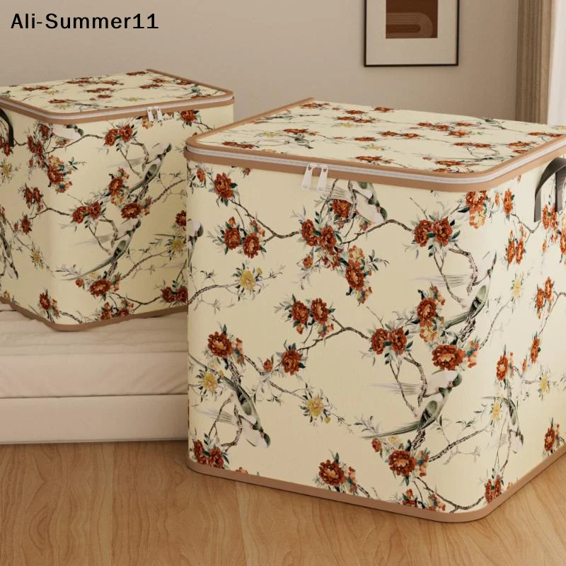 【A6L】100L Household Large Capacity Storage Bag Non-woven Material Closet Wardrobe Organizer Can Be Used For Quilt Clothing Toys