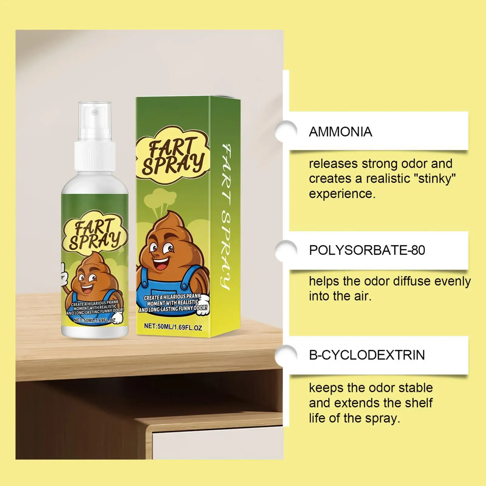 نتن رذاذ المزحة 50 مللي المزح لعبة مضحك الكمامة لعبة للبالغين الاطفال الأسرة جمع رحلة الطريق هالوين مدرسة حفلة التخييم #4