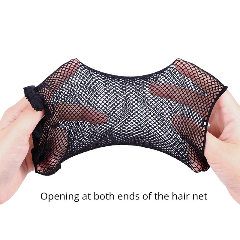 2 pièces/pack bonnet de perruque filet à cheveux pour tissage filets à cheveux filets de perruque maille extensible bonnet de perruque pour la fabrication de perruques taille libre noir Beige