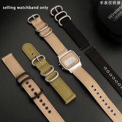 Nylon Watchban for Casio A159W-N1 A158WA A168 MRW200/AEQ-110 f91w AE-1200W Waterproof Outdoor Sports Canvas Bracelet 18mm Strap