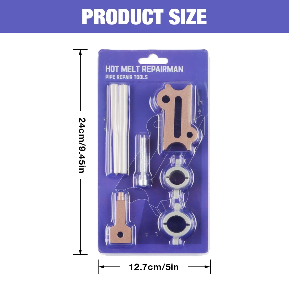 PPR Hot Melt Pipe Repair Tool With Hot Melt Adhesive Stick And Hot Melt Patch, Easy To Repair Holes/Cracked Water Pipes In Walls