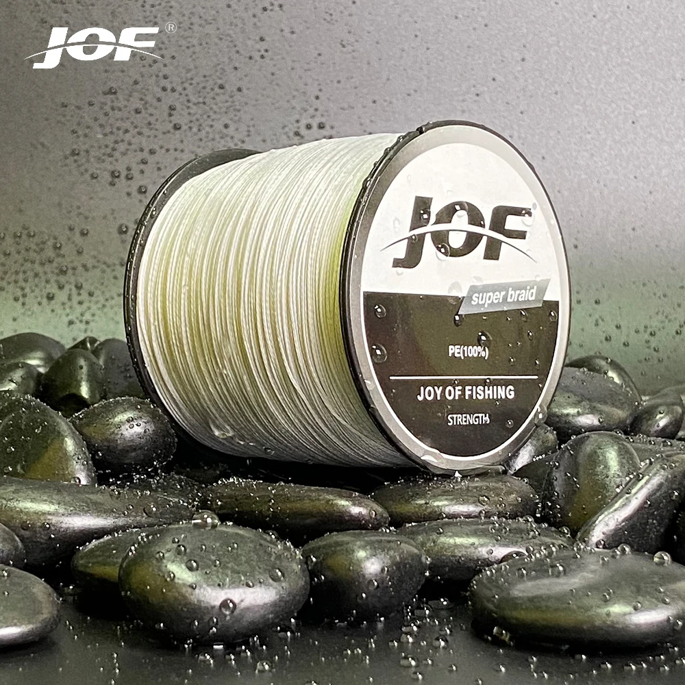 JOF Geflochtene Angelschnur X8 300/500/1000M Max Zugkraft 100LB Multifilament PE-Schnur für Bass-, Hecht- und Karpfenangeln Zubehör