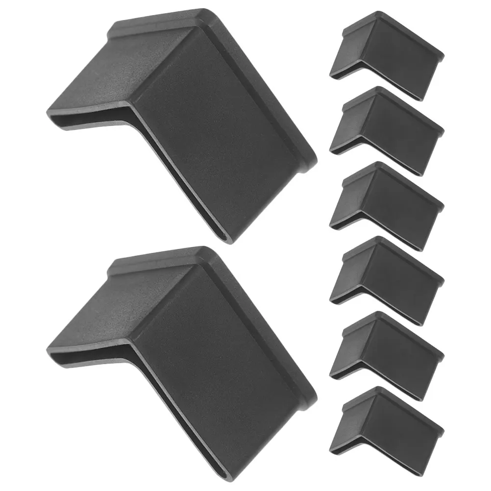 

8pcs Furniture Rubber Caps 40X40Mm Non-Slip Bed Frame Feet Replacement Ladder Foot Chair Tips Bed Leg Protectors Black Durable