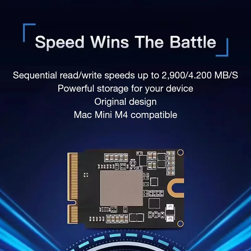 يدعم Mac MINI-SSD نماذج MAC Mini M4 1 تيرا بايت/2 تيرا بايت توسيع ssd القرص الصلب 2 تيرا بايت مكون ترقية وتوسيع القرص الصلب الداخلي