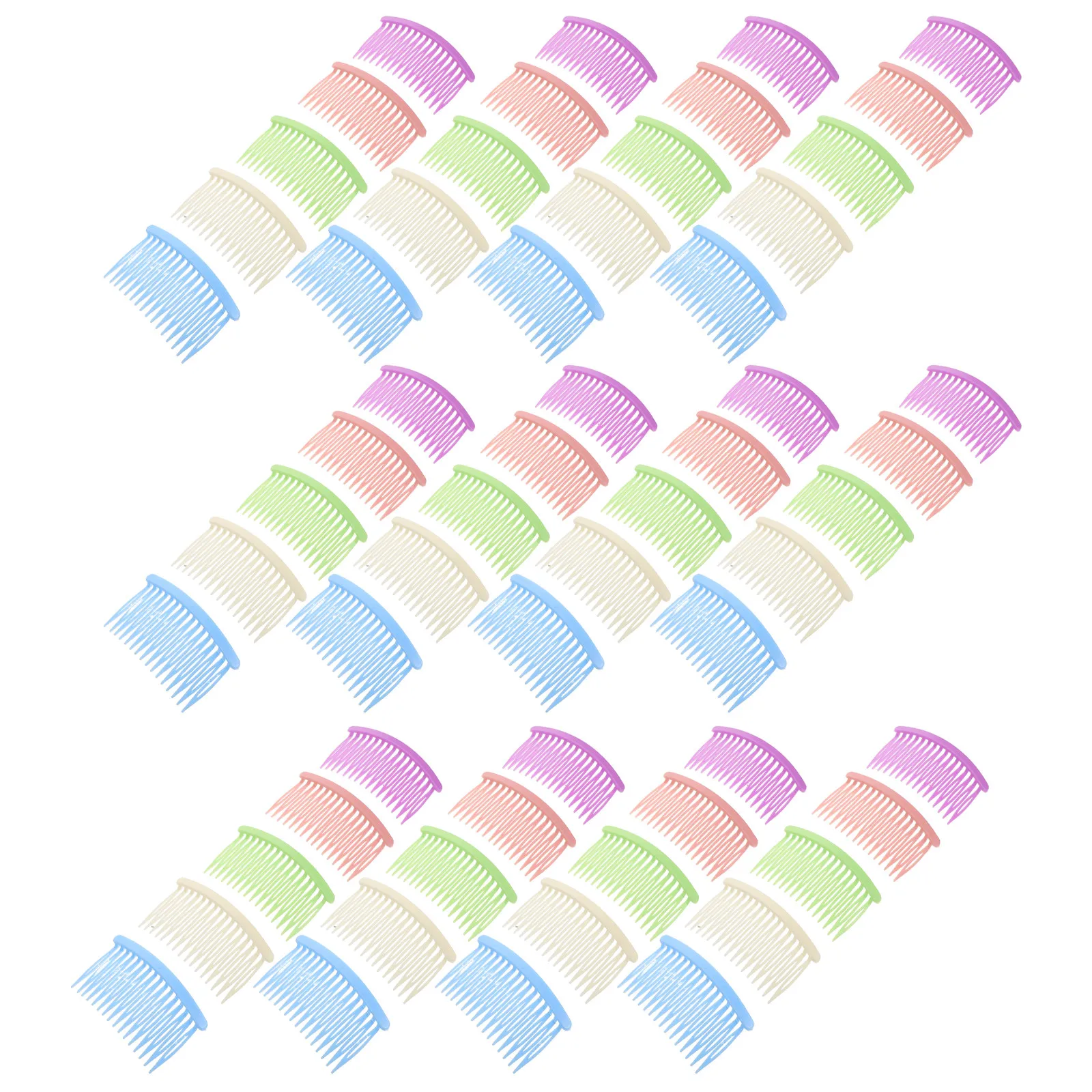 

50Pcs Hair Combs Insert Decorative 16 Teeth Plastic Side Combs Hair Styling Clips Outdoor Travel Use Small French Comb
