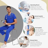 Uniformes médicaux unisexes pour hommes et femmes, vêtements d'infirmière, costume de beauté de laboratoire, vêtements de travail pour médecins et dentistes, haut et pantalon cliniques 3