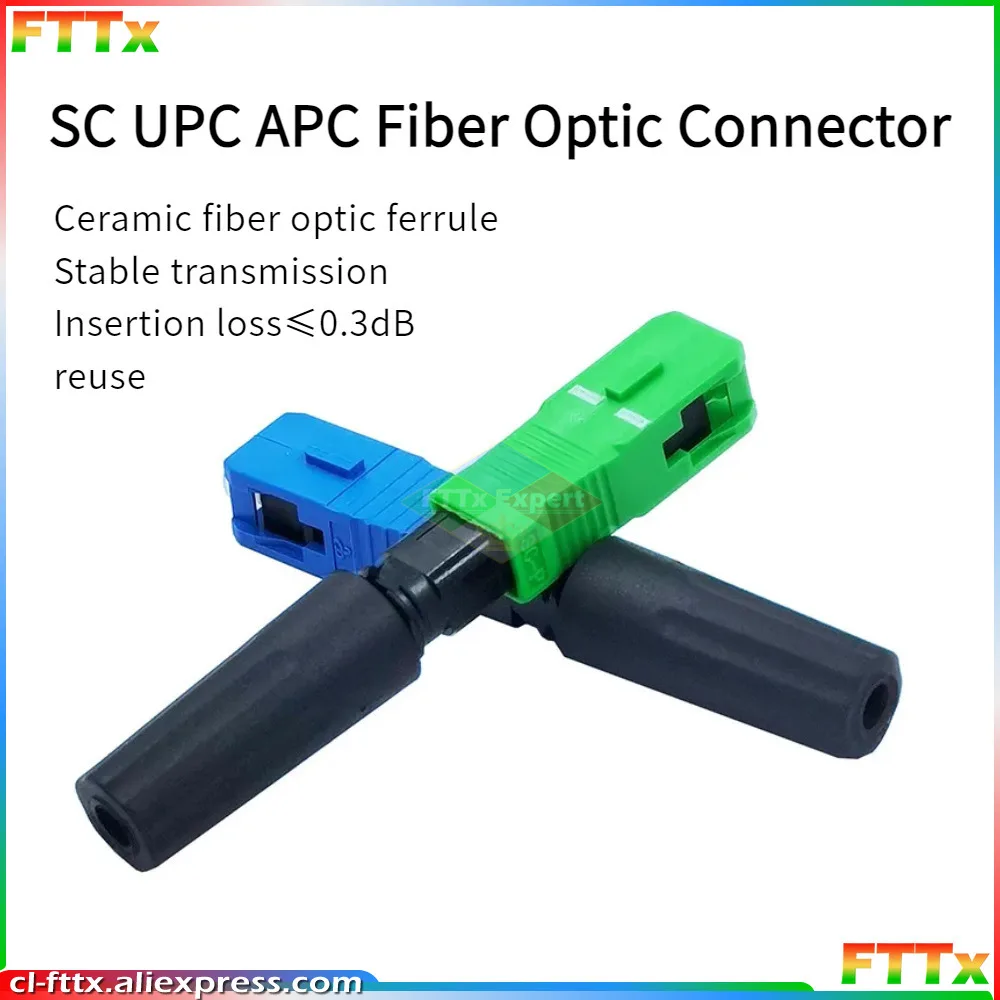 Fast Connector SC APC UPC Embedded Fiber Optic Connector Quick Connector Cold FTTH Single Mode Optic Fiber Quick Cold