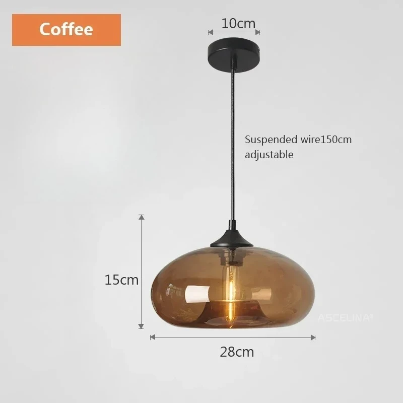 Nordic Kleur Glazen Hanglampen voor Restaurant Keuken Eiland Bedlampje Hanglampen Home Decor Verlichting Lustres Armatuur