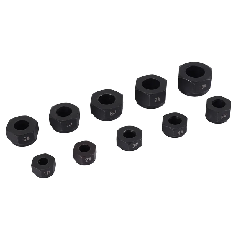 

2025 Hot Style 10Pcs Damaged Nut Bolt Remover Stud Extractor Set Metric Broken Bolt Removal Kit