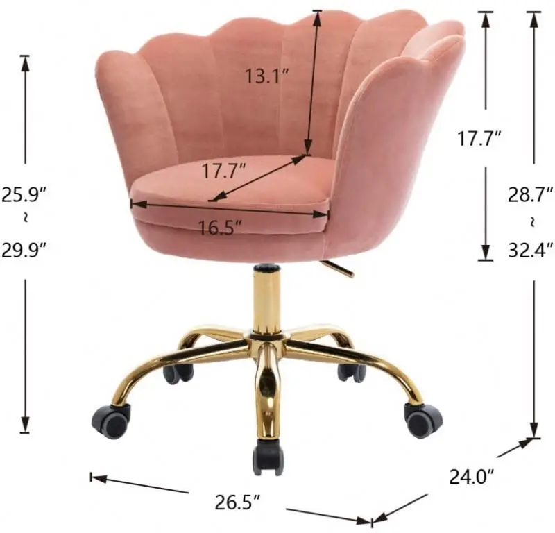 Modern Accent Armchair Adjustable Swivel Chair With Casters Flower Shaped Back For Living Room Bedroom Computer chair