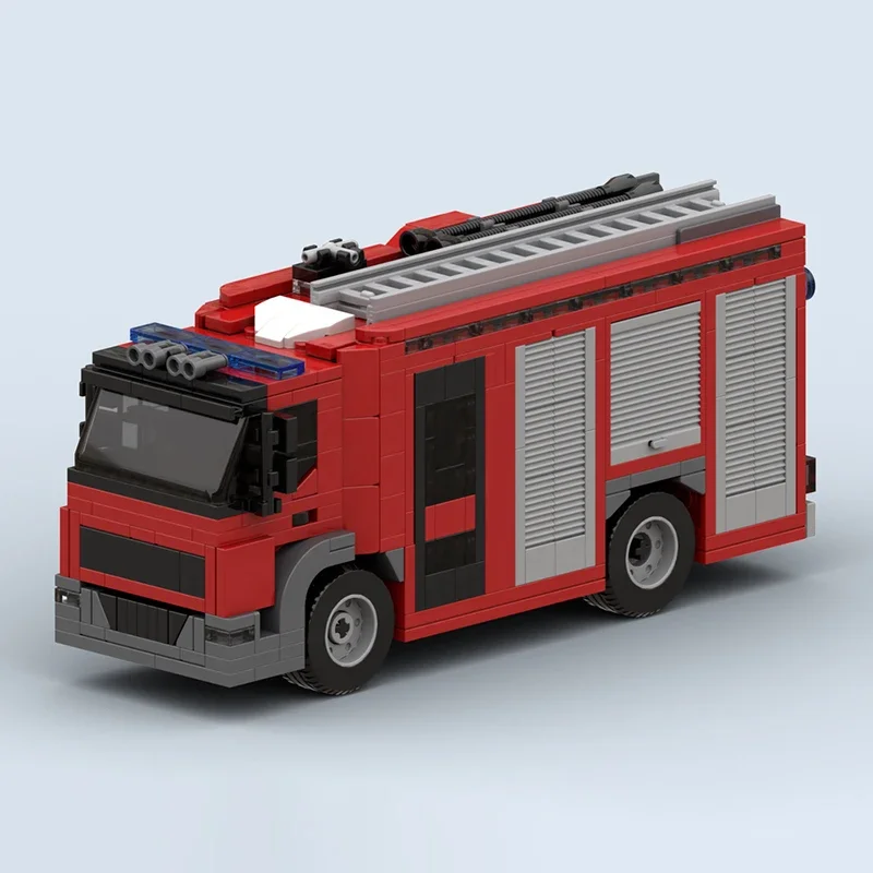 Moc blocos de construção rotterdam tecnologia de motor de incêndio tijolos modulares modelo presentes brinquedos de natal conjuntos diy montagem!