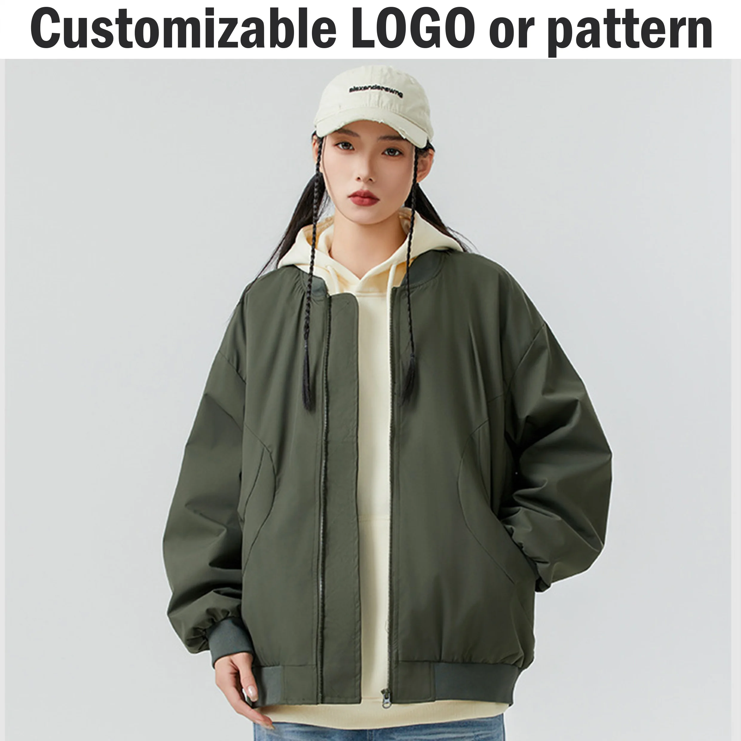 2026 Autumn New Men's Pilot Jacket Fashion Casual Light Solid Color Baseball Uniform Sportswear Jacket, DIY LOGO S-4XL 54 Sb8fad2c9e11c4d10b519b05bed530daa3