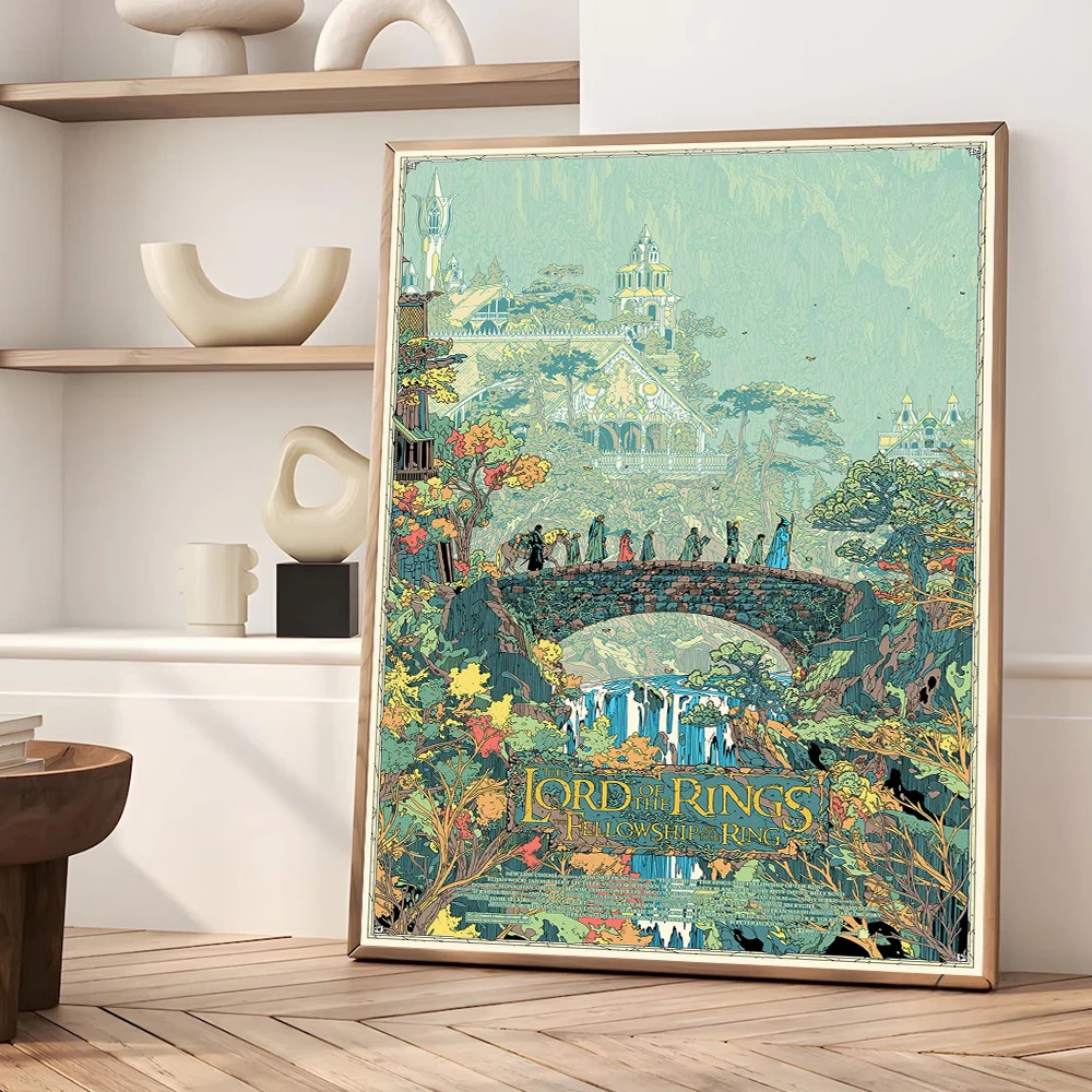 Классический фильм Posrer с принтом для гостиной, домашний декор, волшебные кольца, HD изображение, фэнтезийные приключенческие фильмы, холст, картина, настенное искусство