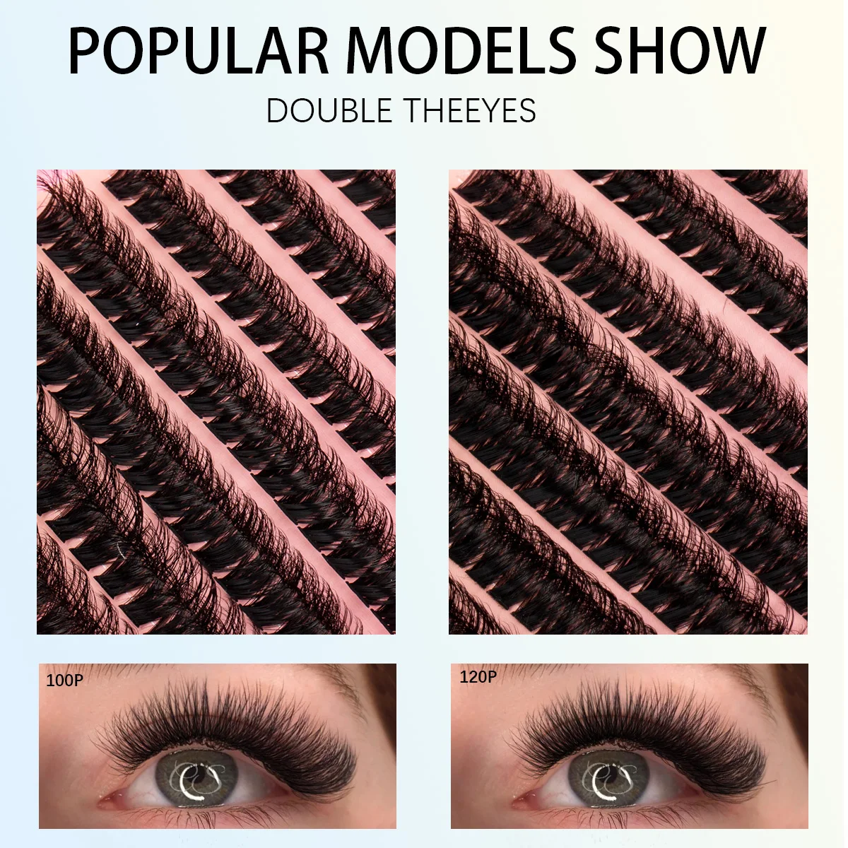 SEXYSHEEP DIY zestaw klastrów rzęs przedłużanie rzęs pojedyncze rzęsy 8-16mm naturalne z wiązaniem rzęs, pęseta