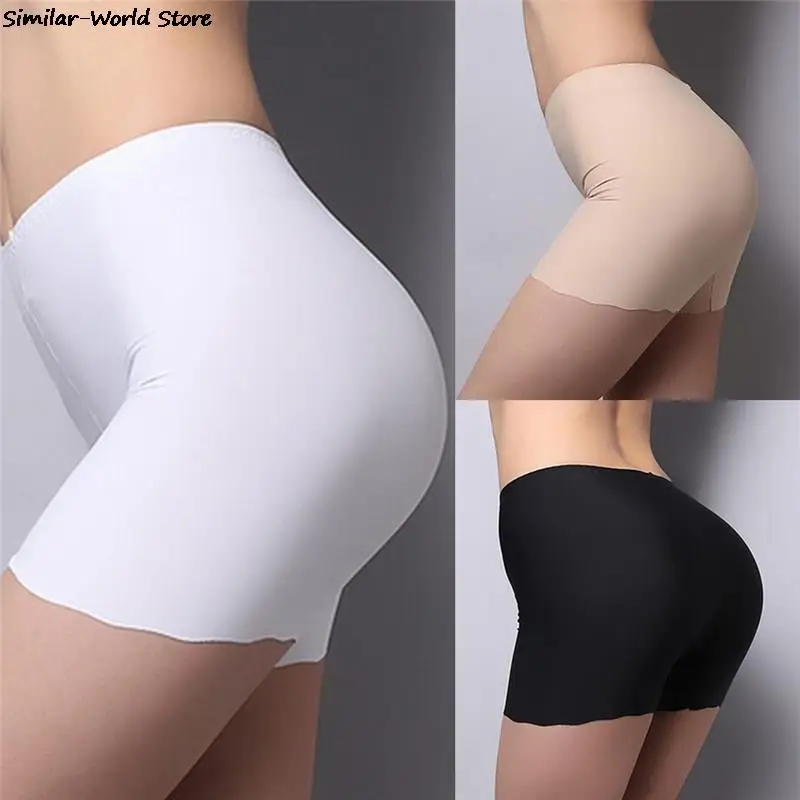 Women\'s Summer Safety Short Panties Underpants Seamless Anti-glare Ladies Pants Girl Boxer Briefs Cozy Female Underwear