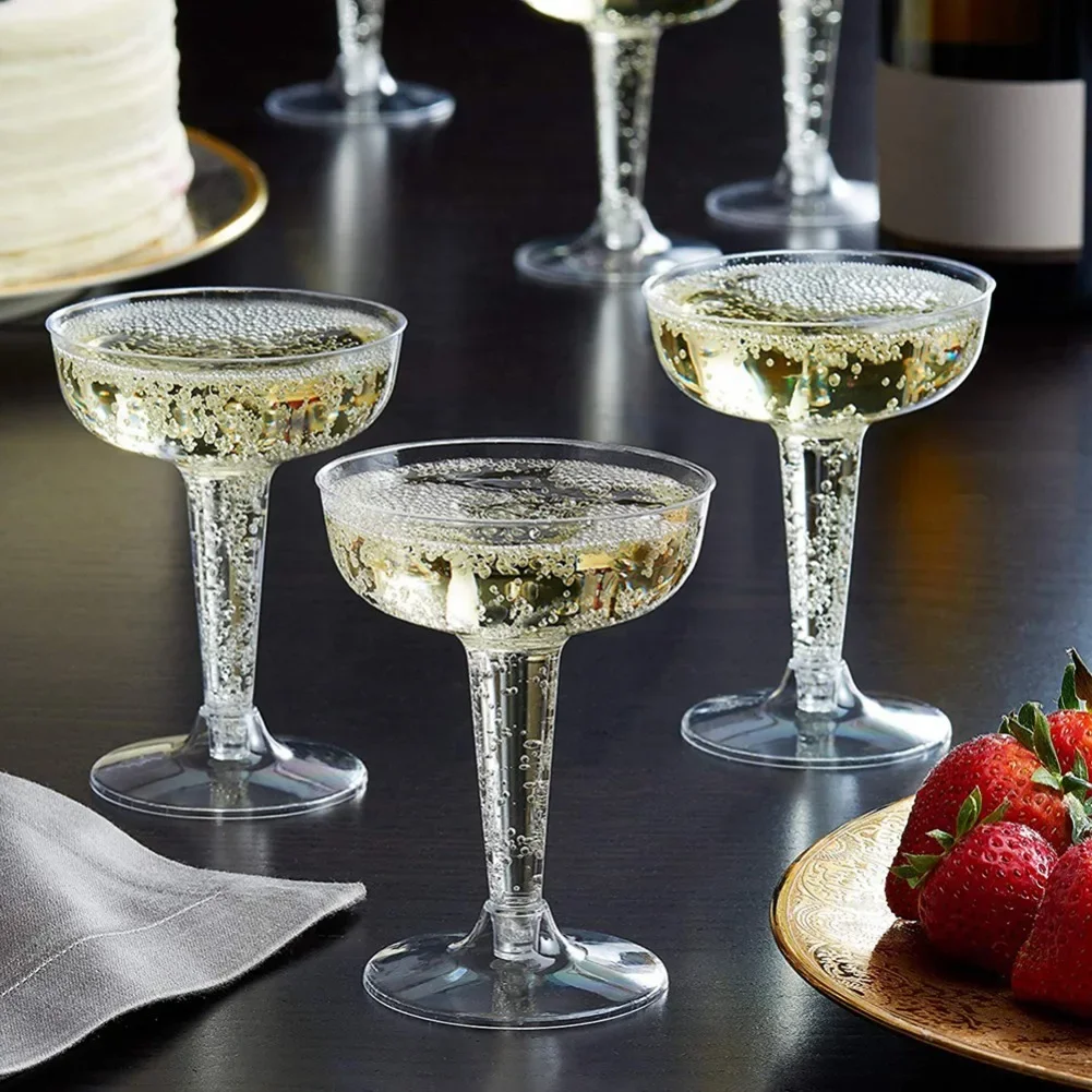 

New Plastic Champagne Flutes Disposable - 20Pcs Clear Plastic Champagne Glasses for Parties Clear Plastic Cup Vasos para helado