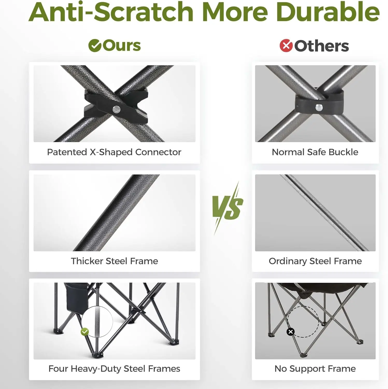 Oversized Kampeerklapstoel Zware Tuinstoel Met Koeltas