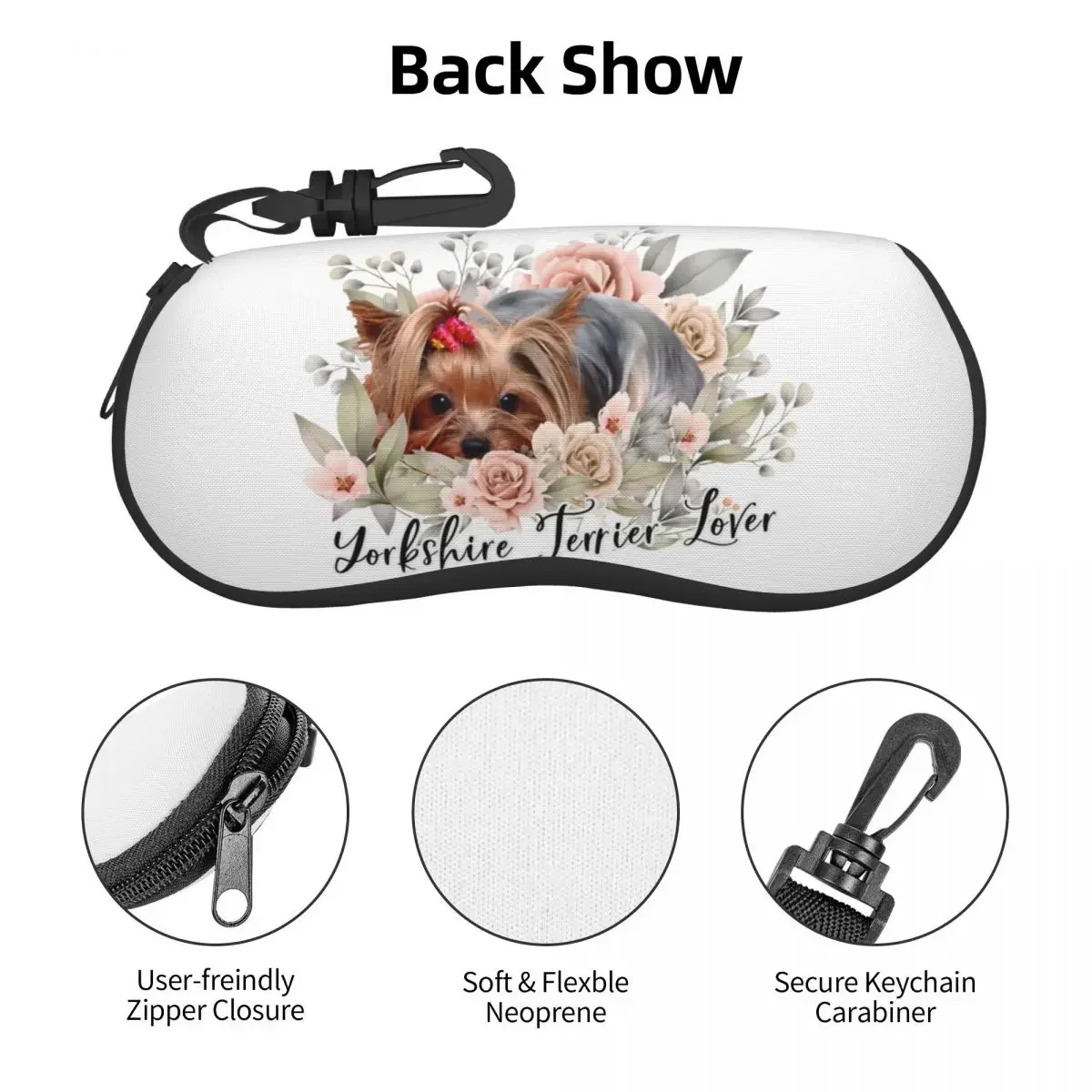 Yorkshire Terrier Mom Yorkshire Terrier Dad Shell Eyeglasses Case Cute Yorkshire Terrier Lover Glasses Case Sunglasses Box Pouch