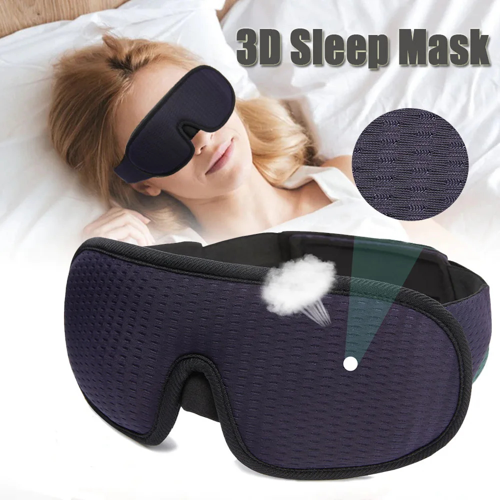 3D Sleep Mask Blindfold Sleeping Aid Eyepatch Eye Cover Sleep Patches Eyeshade Breathable Face Mask Eyemask Health Care for Rest