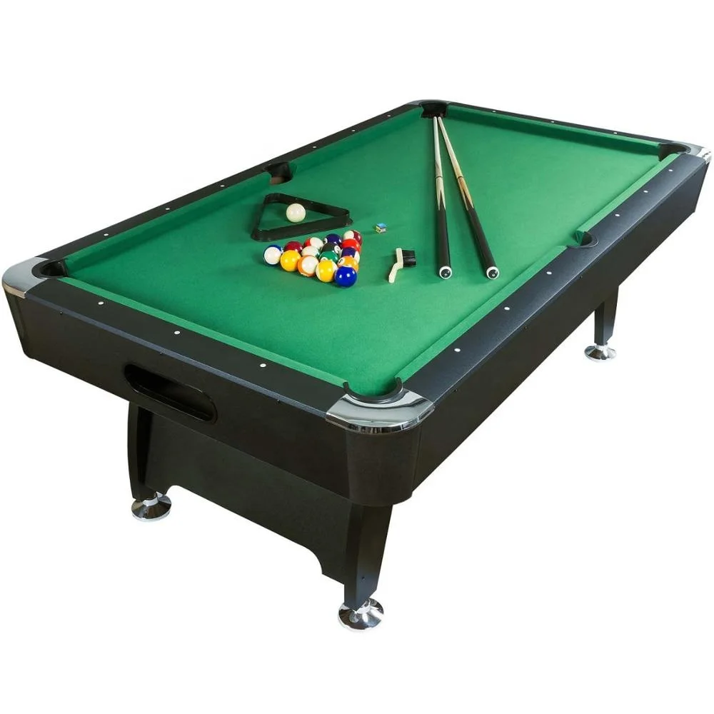 8‑Ball Pool Billiard Table Green & Blue Cloth Optional Auto Ball Return Indoor Game Table For Home Club Recreation