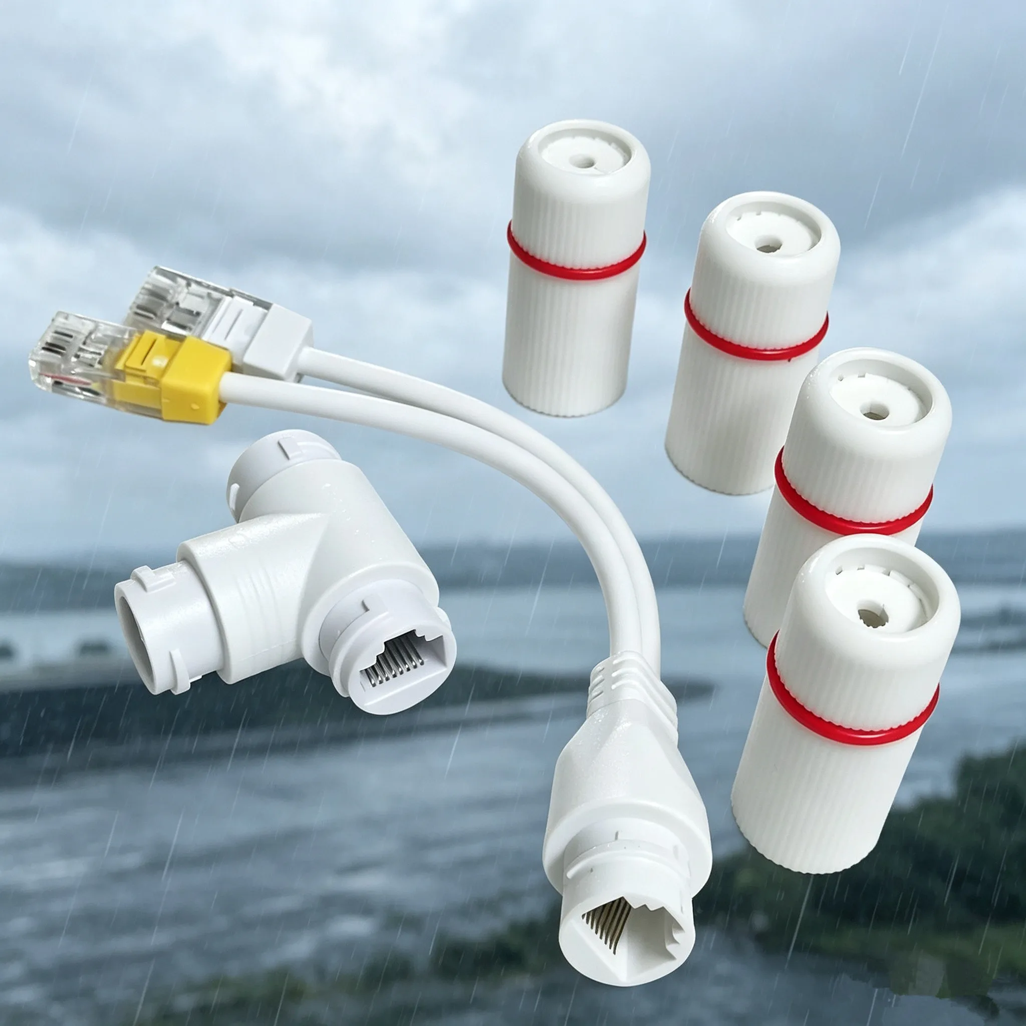 conector-de-cablagem-de-rede-a-prova-d'Agua-poe-combinador-mux-splitter-3-vias-rj45-para-cabo-de-camera-de-vigilancia-separacao-e-sintese-poe