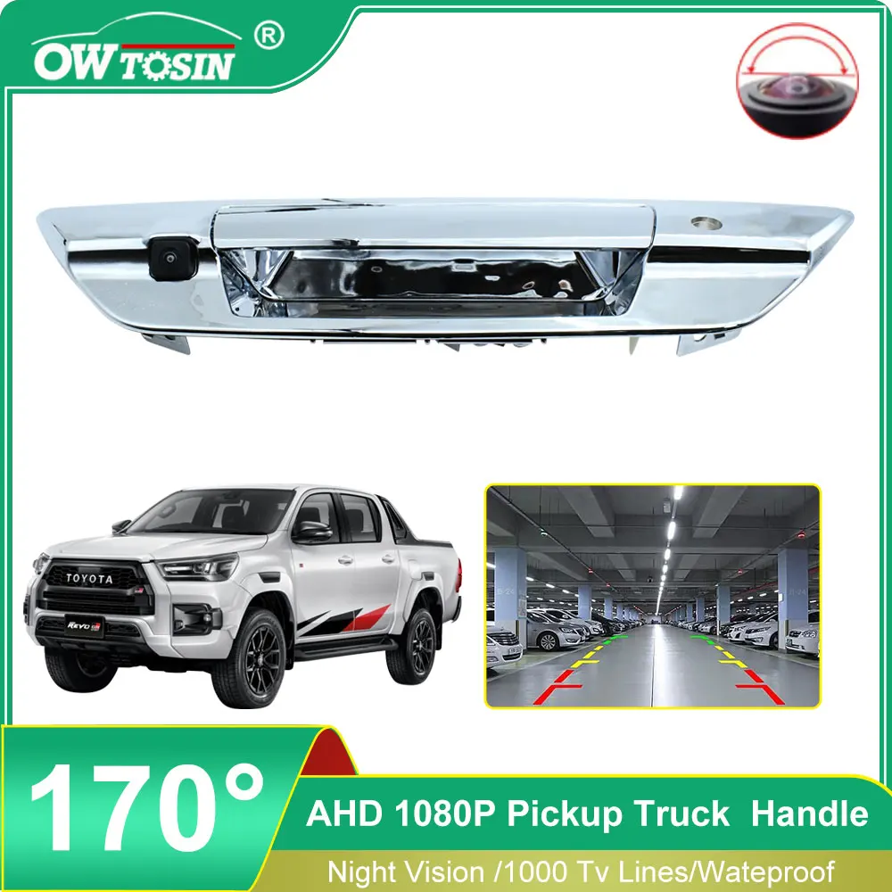 170° AHD 1080P Reverse Car Rear Camera For Toyota Hilux Revo 2015 2016 2017 2018 2019-2021 Pickup Truck Handle Vehicle Camera