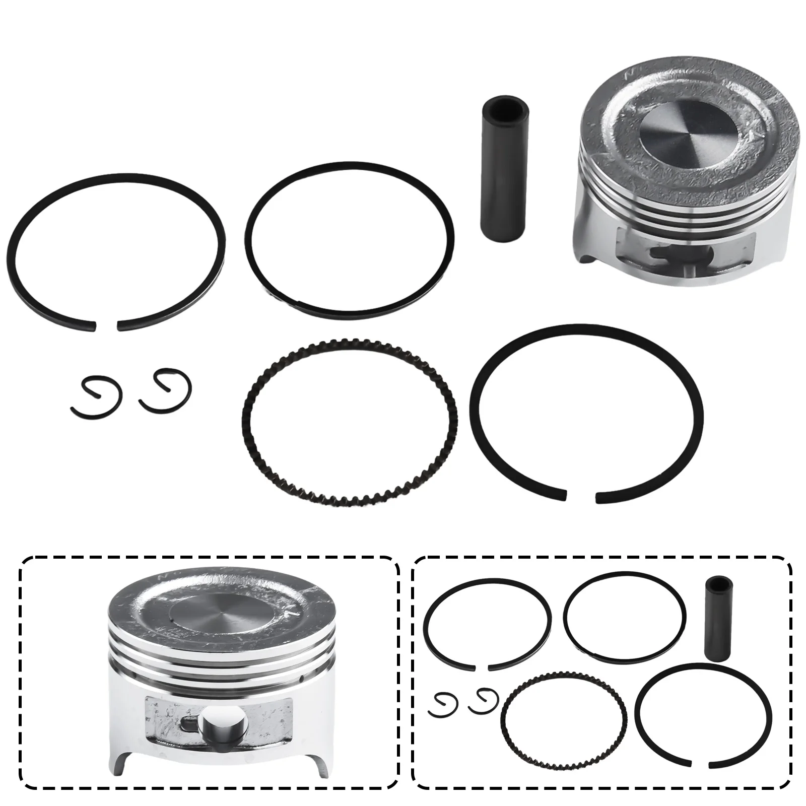 For Piston Ring Kit for Honda For GX120 60mm Bore Engine Replacement Assembly Compatible with OEM 13101 ZH7 010