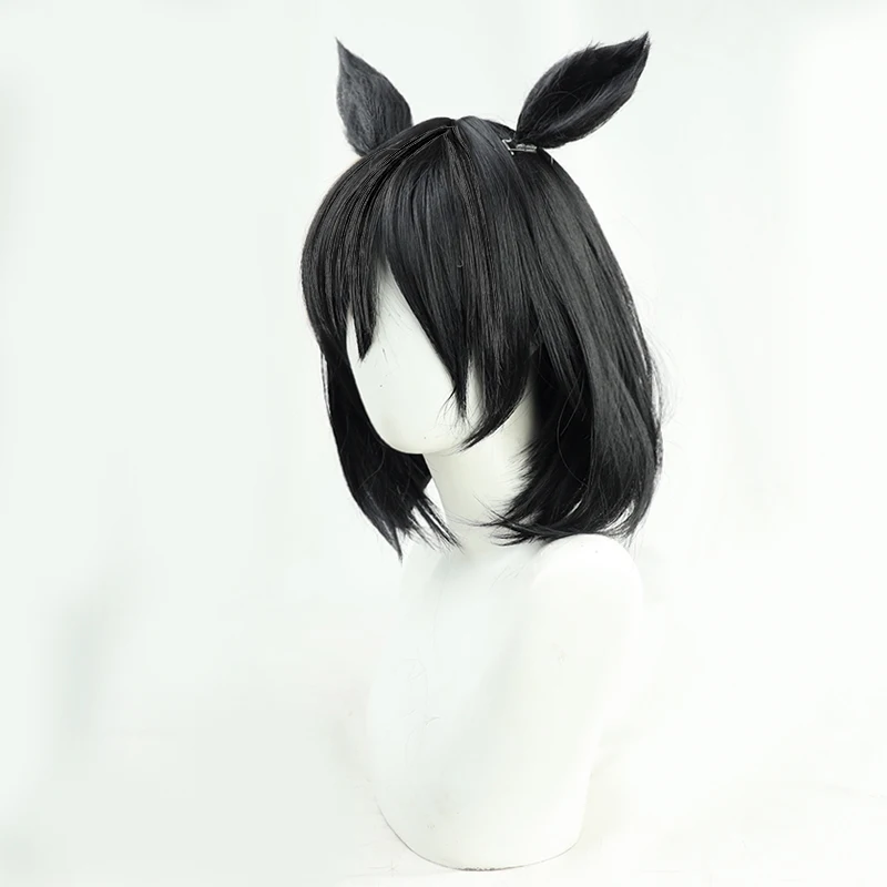 Anime Uma Musume Pretty Derby Eishin Flash Cosplay peluca orejas cola Halloween fiesta Prop pelo sintético fibra resistente al calor