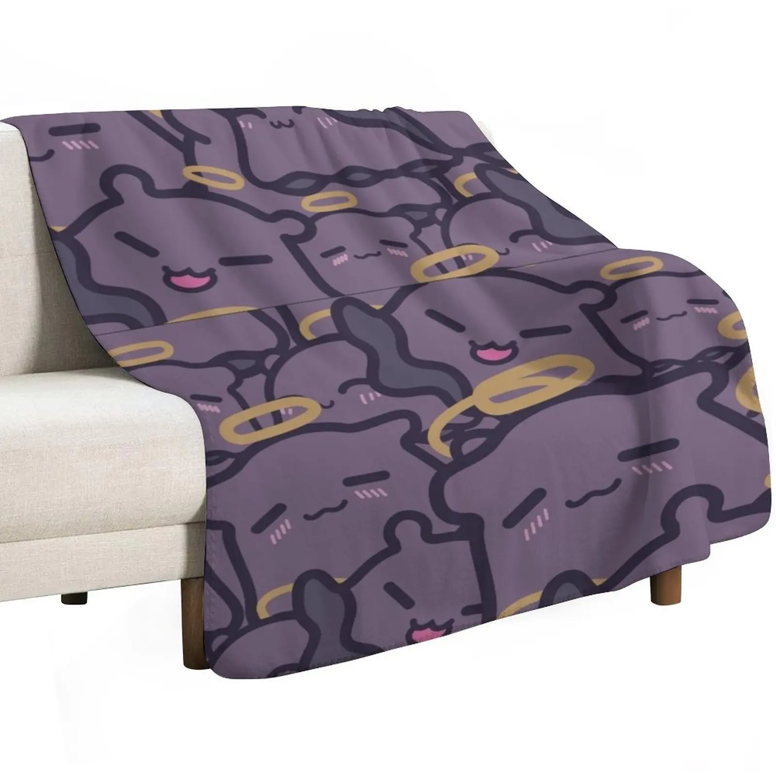 Hololive Ninomae Inanis Takodachi Throw Blanket Stuffeds For Decorative Sofa Luxury Brand Warm Multi-Purpose manga Blankets