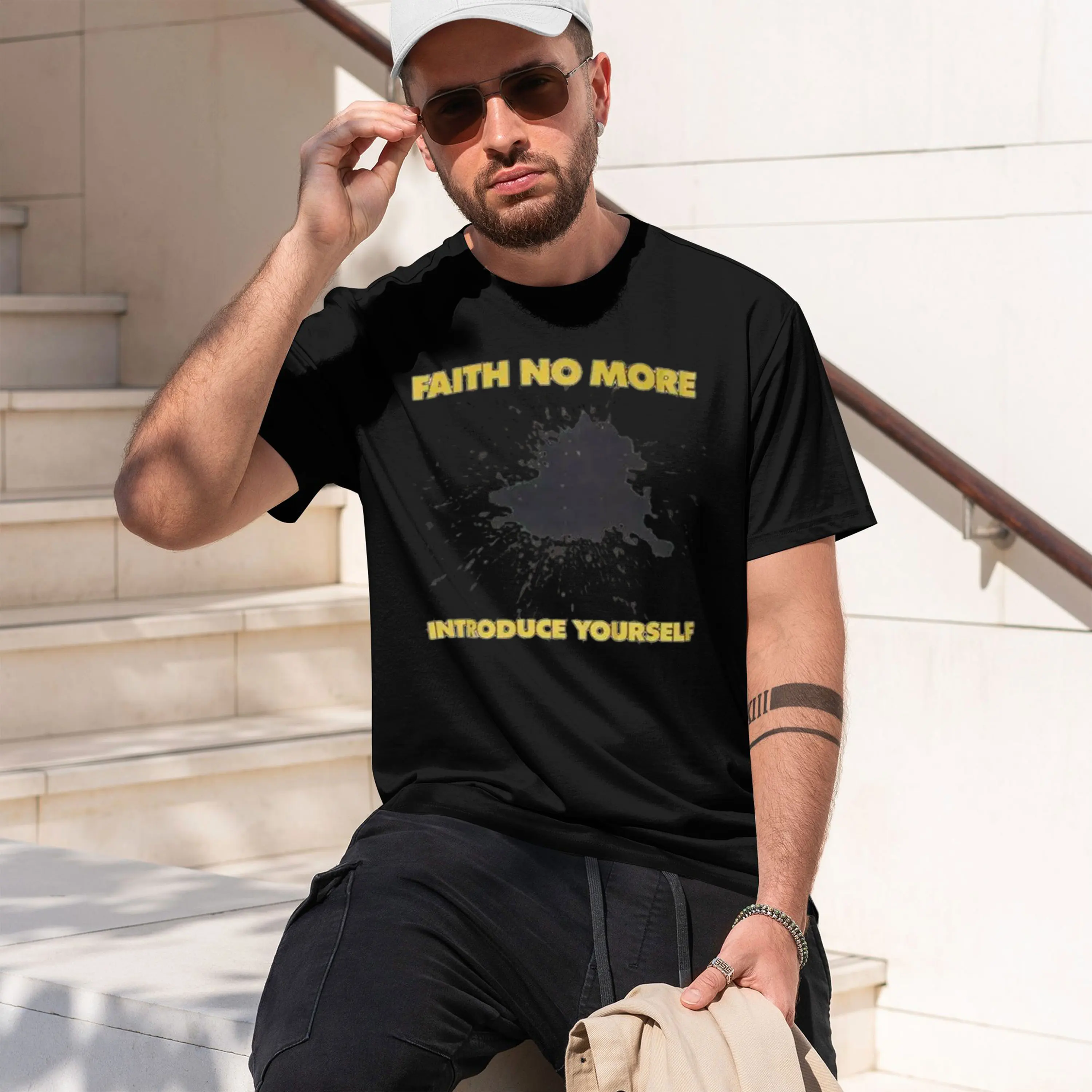 Vintage Faith No More Introduce rself White Full Size T Shirt In385 2026 New Model Men’s Short-sleeve crewneck T-Shirt Classic C