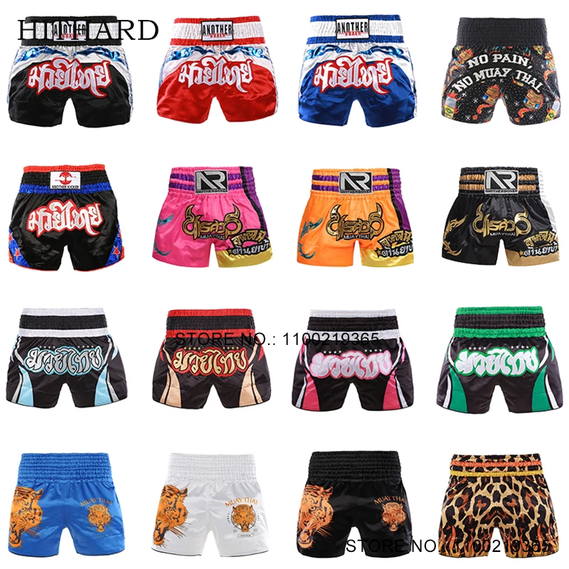 

Muay Thai Boxing Shorts Men Women Kids Kick Boxing Shorts Satin Martial Arts MMA Clothing Fighter Cage Fighting Kickboxing Pants