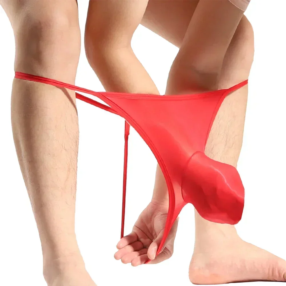 New Men Seamless Underclothes Sheer See Through Stretch Sissy Pouch Panties Shorts Underwear Thong Nightwear Elasticity Slips