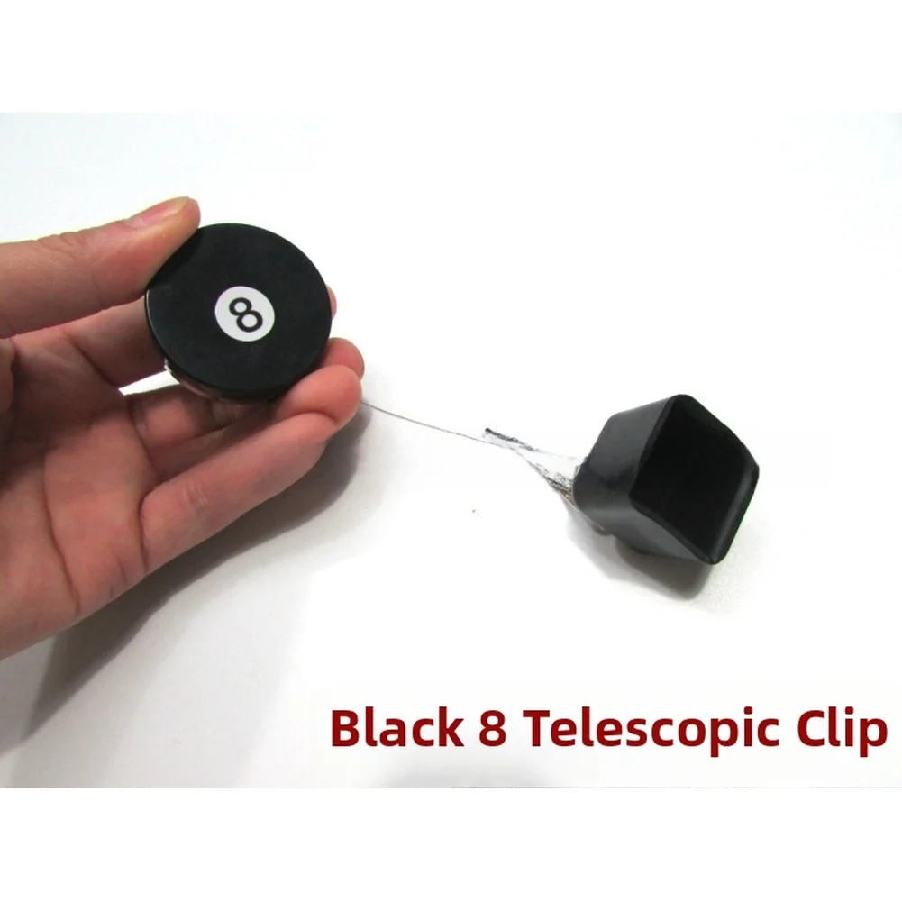 

Black Retractable Pool Chalk Holder Plastic Clip for Billiards 10 4 2cm Compact Lightweight Chalk Application Tool