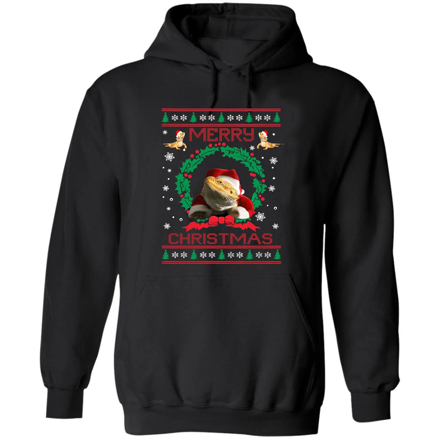 

Bearded Dragon Ugly Christmas Sweater Xmas Gift Pullover Hoodie New 100% Cotton Comfortable Casual Mens Sweatshirts Streetwear