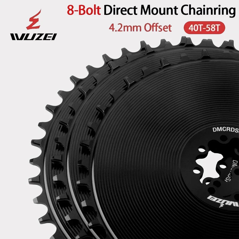 

WUZEI 4.2mm Offset 8-Bolt Direct Mount Chainring 40-58T Narrow-Wide Tooth Design Bicycle components 8/9/10/11/12-Speed