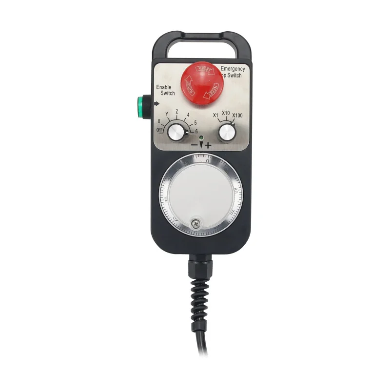 

6-axis 5v 100ppr CNC pendant handwheel with emergency stop switch manual pulse generator mpg