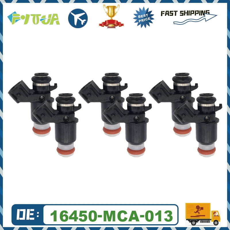 

6pcs Fuel injector 16450-MCA-003 16450-MCA-013 for Honda Goldwing 1800 GL1800 2001-2017 Valkyrie 1800 Silver Wing FSC600A 02-13