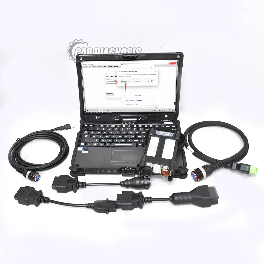 getac laptop 2.8 Ptt tech tool Vocom II 88894000 for VCADS VOCOM 2 EURO6 loader grader Truck Excavator Diagnostic Scanner Tool