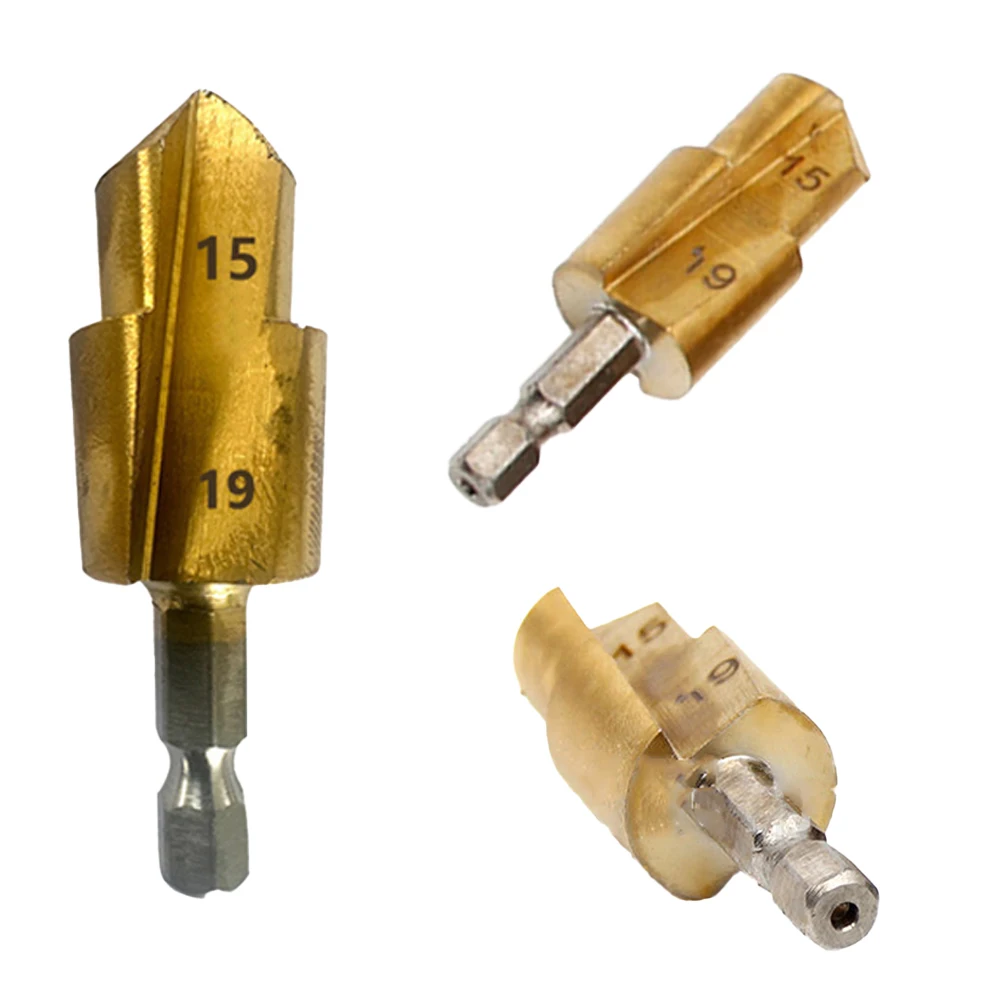 

Ступенчатое сверло с шестигранным хвостовиком, насадка для расширения водопроводной трубы, Штамповочный Инструмент для сантехники, запчасти для ремонта электроинструментов