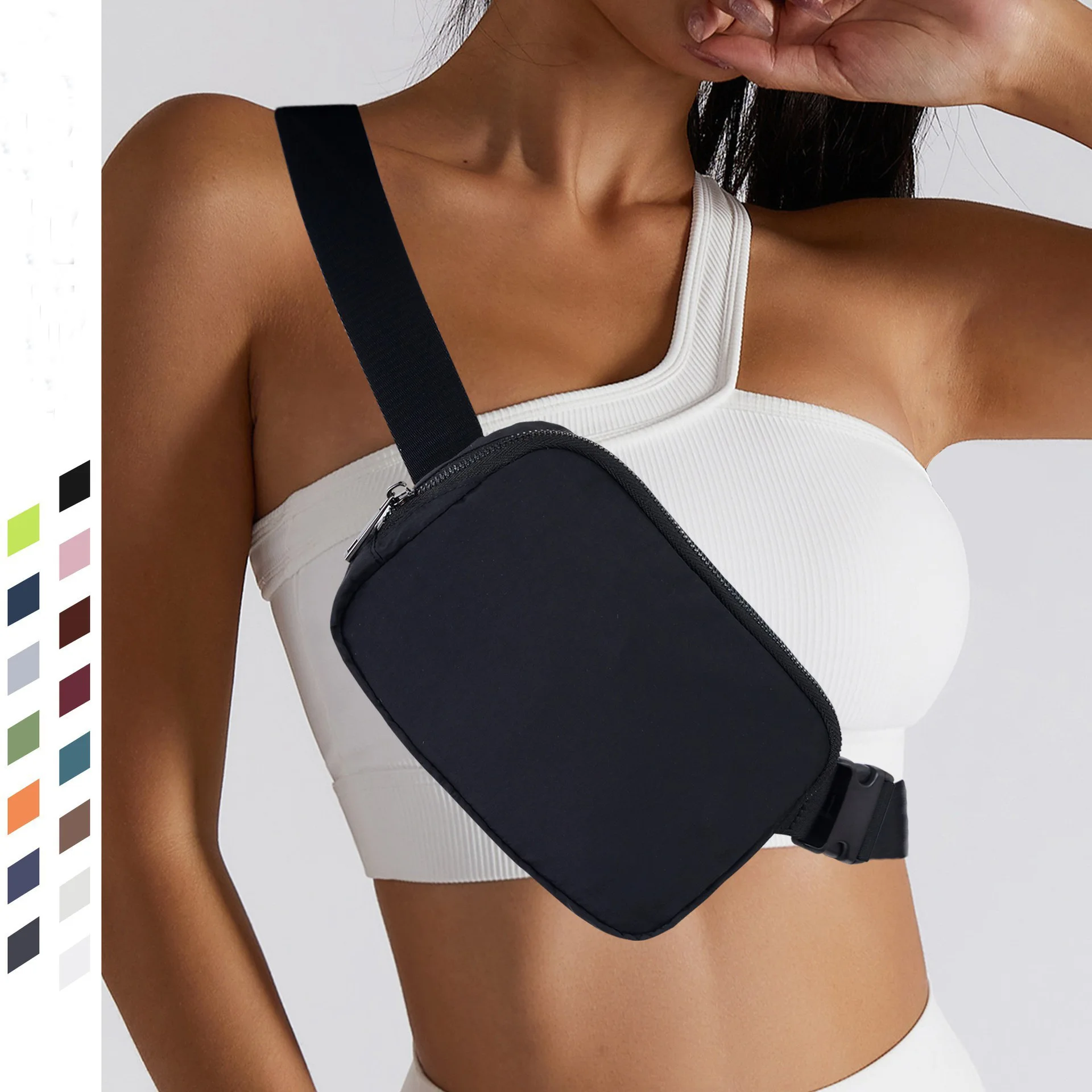 Amazon cross-border outdoor sports messenger bag, mobile phone bag, nylon running fitness bag, the same fanny pack in stock.