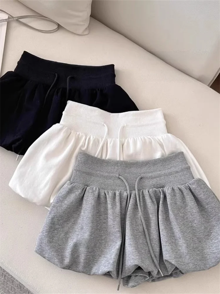 

ay Flower Bud Skirt Pants Women's Summer f Skirt Casual A-Line Elastic High Waist ort Pumpkin Puffy Skirt