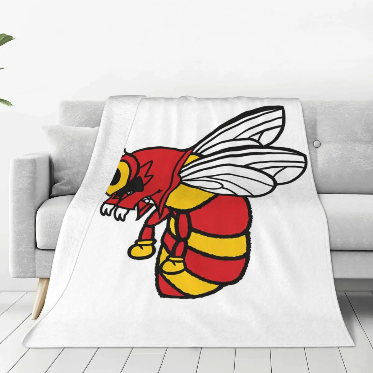 Jollibee Burger Restaurant Mascot Blankets Soft Warm Flannel Throw Blanket Cover for Bed Living room Picnic Travel Home Sofa