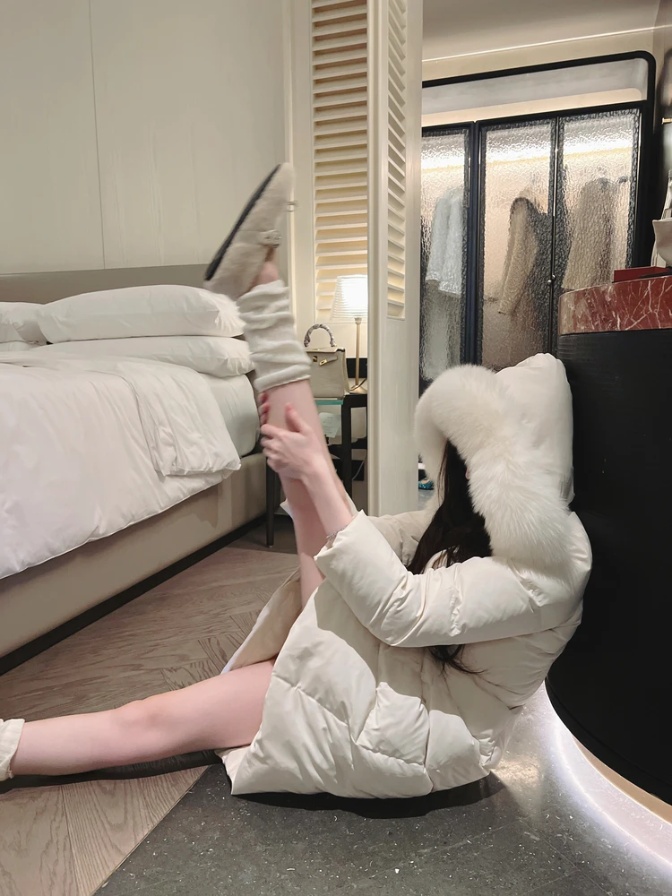 

Пальто женское утепленное Winema Xiaoxue: повседневное, приталенное, с эффектом утяжки талии, из белой бумаги-фактурной ткани, длинное