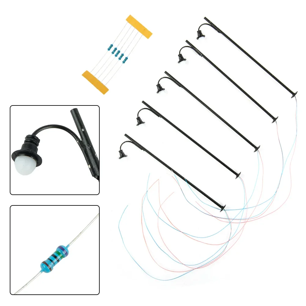Lattice Light Kit Five Compact LEDs Crafted to Enhance Your Model Railway Experience with a Safe Operating Voltage of 3V DC/AC