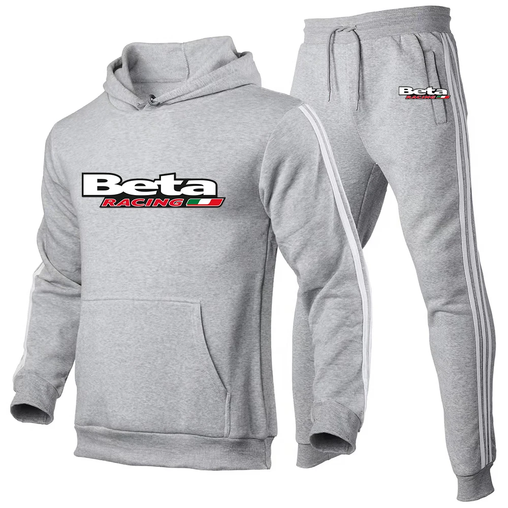 Conjunto de sudadera y pantalones de chándal de algodón para hombre, chándal cálido con estampado de Beta Racing para Motocross y motocicleta, moda informal, novedad de 2023, 2 piezas