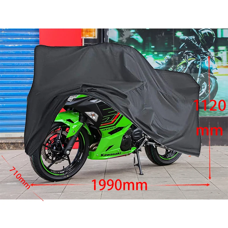 For KAWASAKI Ninja 400 motorcycle cover Full car Sun protection dust no ear thickened Oxford clothcover