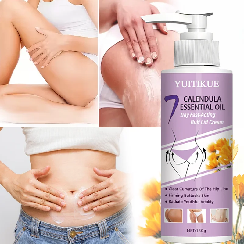 YUITIKUE 7-Day Butt Lift Cream 150g - Fast-Acting Firming, with 7 Calendula Oils, for Butt, Abdomen & Thighs Sculpting