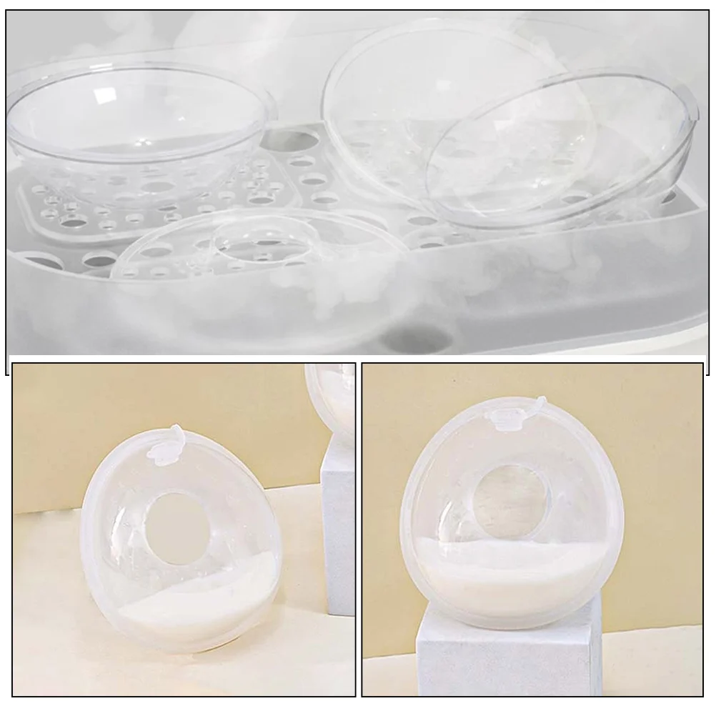 2Pcs Wearable 55ml Silicone HandsFree Breast Pump Nursing Cups Leaking Collector Reusable Safe Comfortable