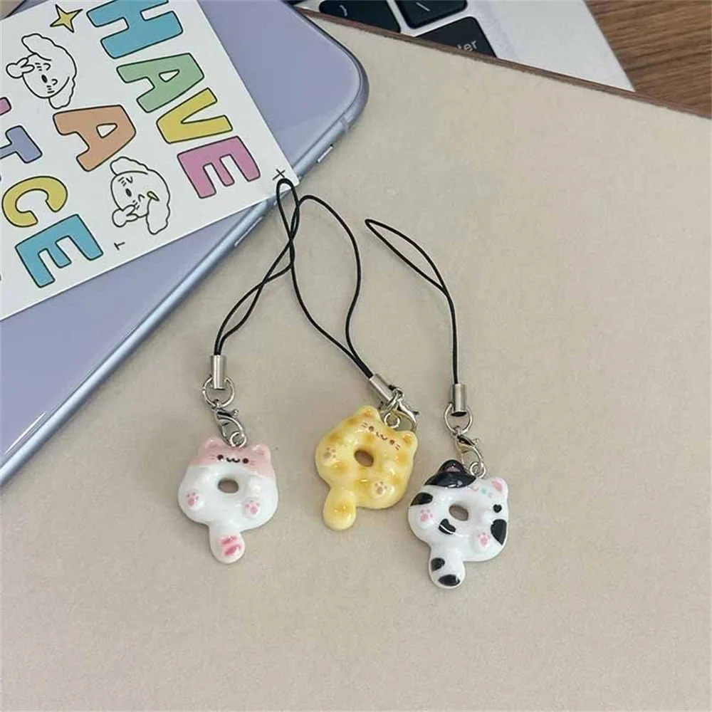 Key Chain Lightweight Mobile Phone Lanyard Donut Keychain Unique Cute Pendant For Bag Gift Backpack
