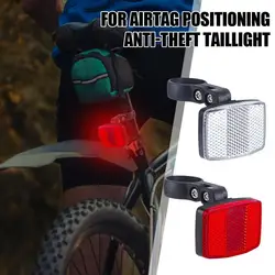 for airtag Mountain Bike Bicycle Reflective Taillight Bracket With Anti-theft Tracking Locator Hidden Bracket Reflective